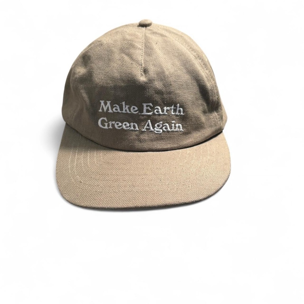 Make Earth Green Again Embroidered Khaki Baseball Cap